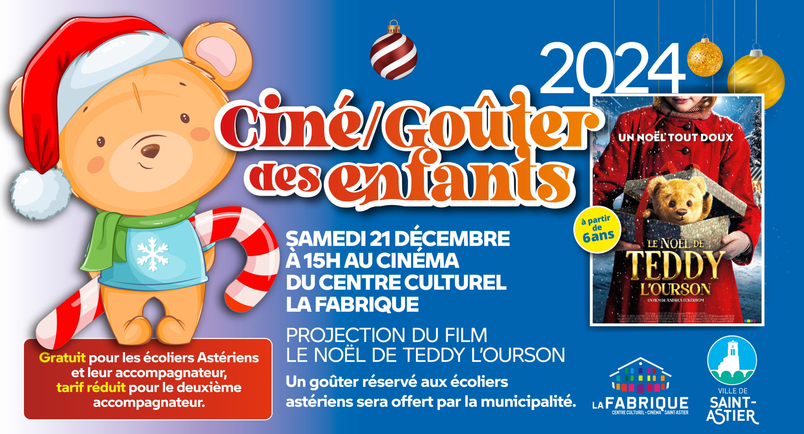 écran cinéma Ciné goûter 2024