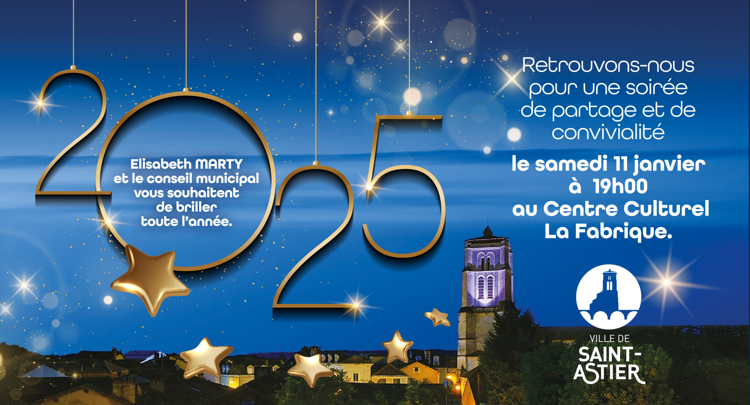 écran cinéma Vœux 2025