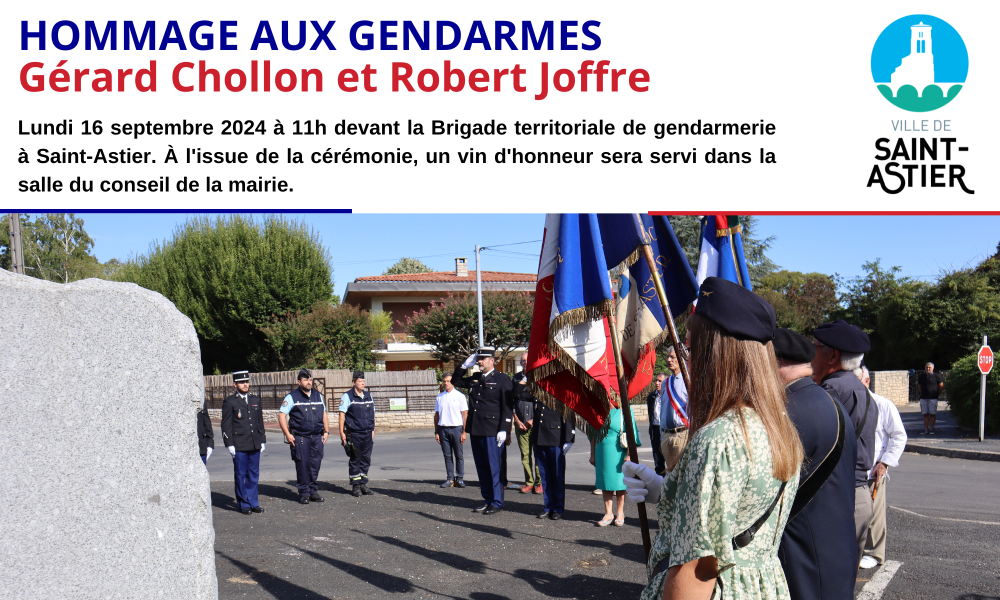 cérémonie commémorative lundi 16 septembre 2024